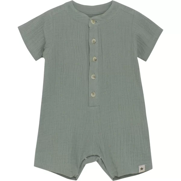 Playsuit Ss Muslin Lily Pad